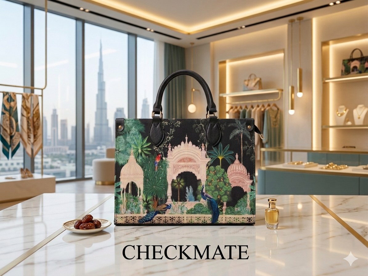 Mughal Garden Print Tote Bag