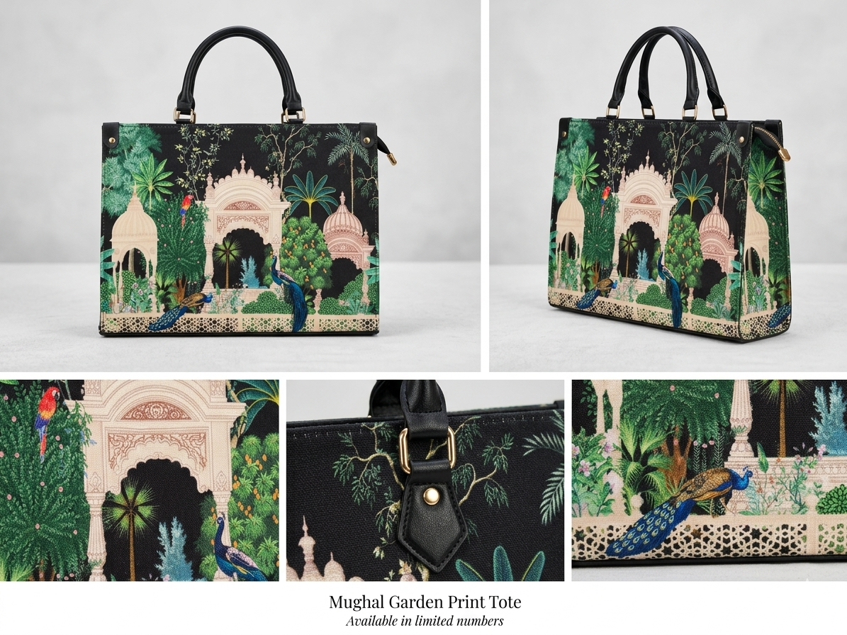 Mughal Garden Print Tote Bag