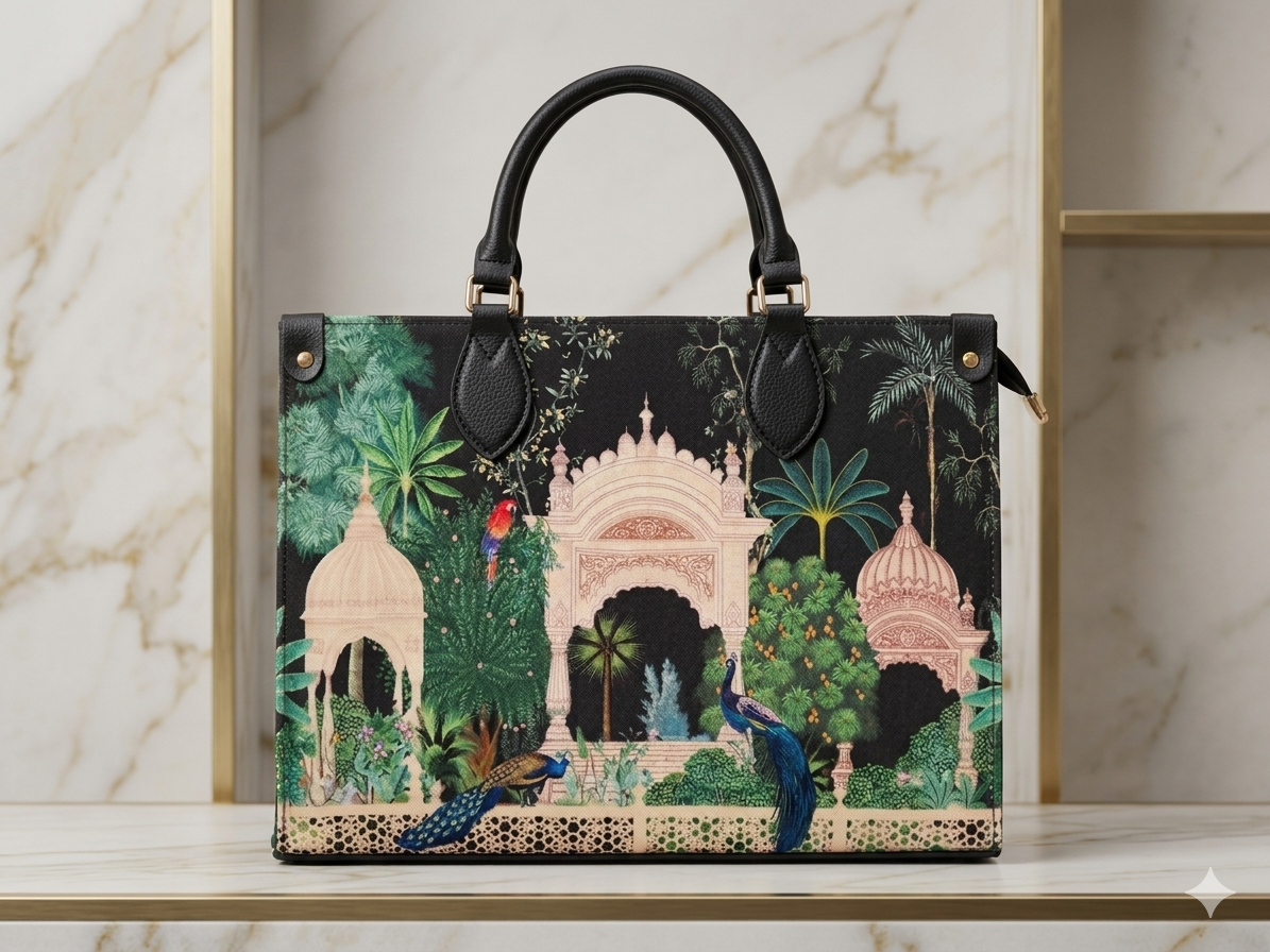 Mughal Garden Print Tote Bag